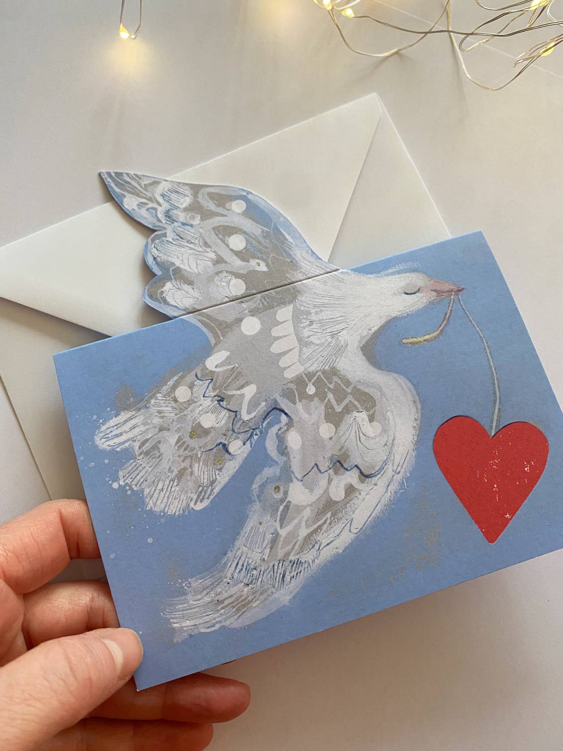 Esther Kent Design - Love Dove Mantelpiece Card
