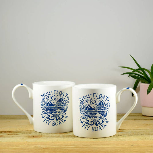 Port & Lemon - You Float my Boat Hand Decorated Bone China Mug