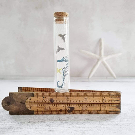 Zamsoe - Whale Tail Silver Plated Stud Earrings in a Bottle