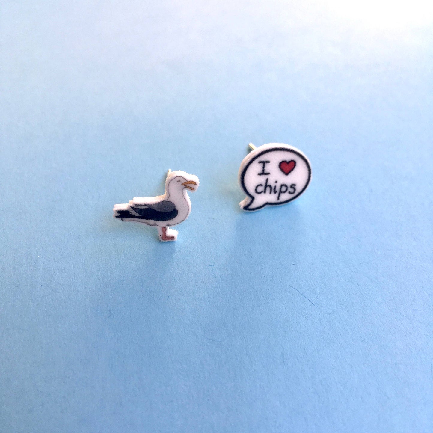 RatBeanCat - Little seagull earrings