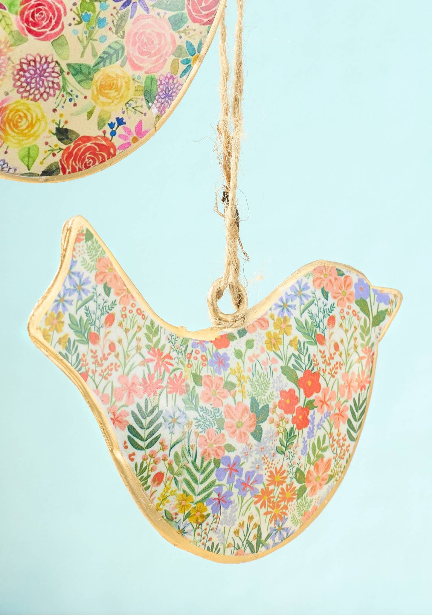 Namaste - Floral Metal Bird Decoration