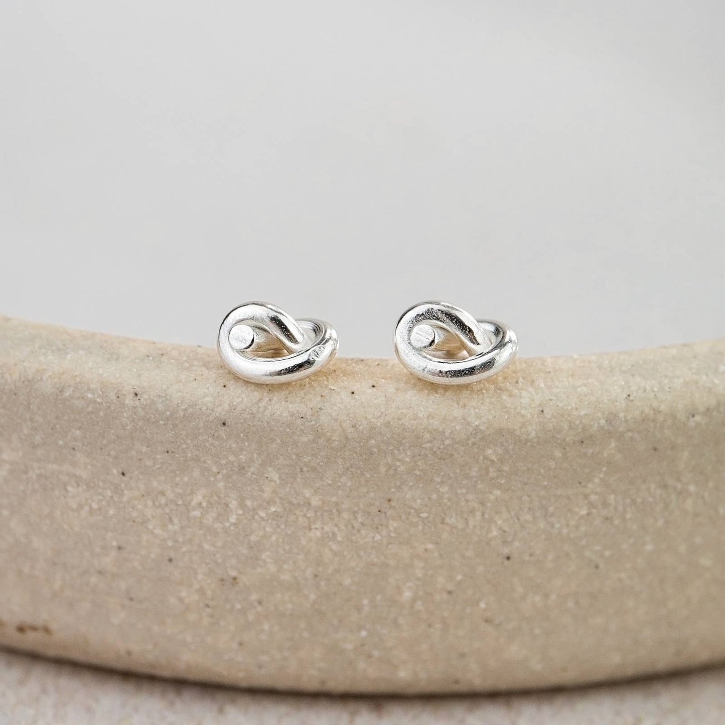 Lucy Kemp Jewellery - Sterling Silver Small Love Knot Studs