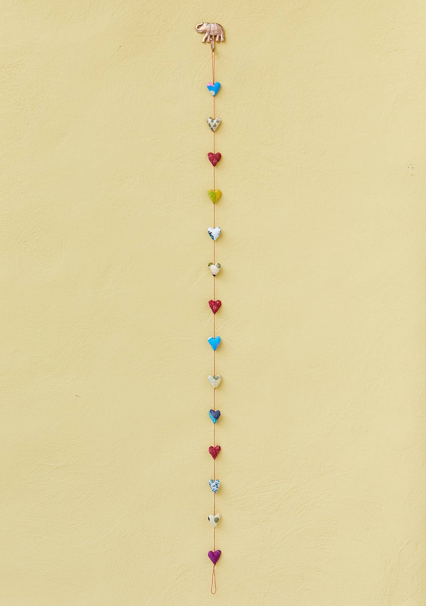 Namaste - Recycled Sari Garland - Hearts