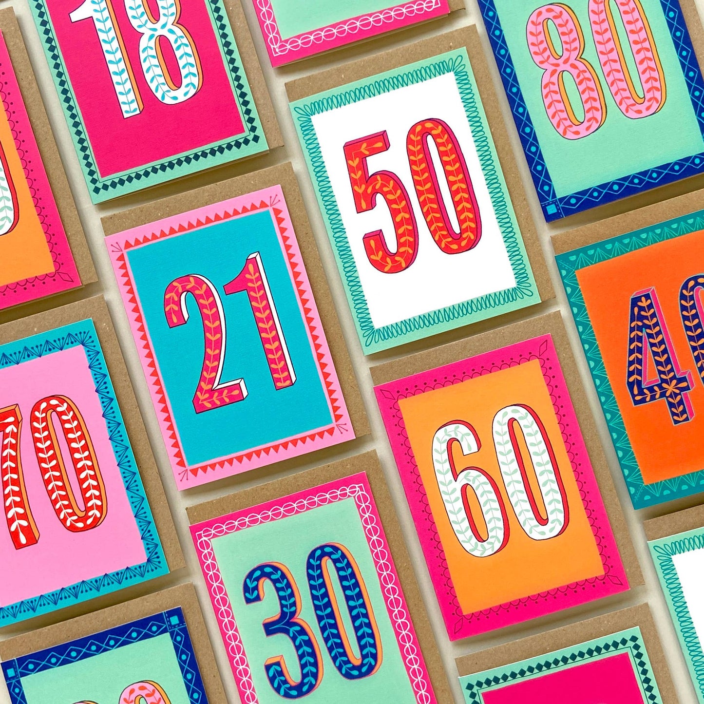 Maggiemagoo Designs Greetings Card - Happy 30th Birthday Pink