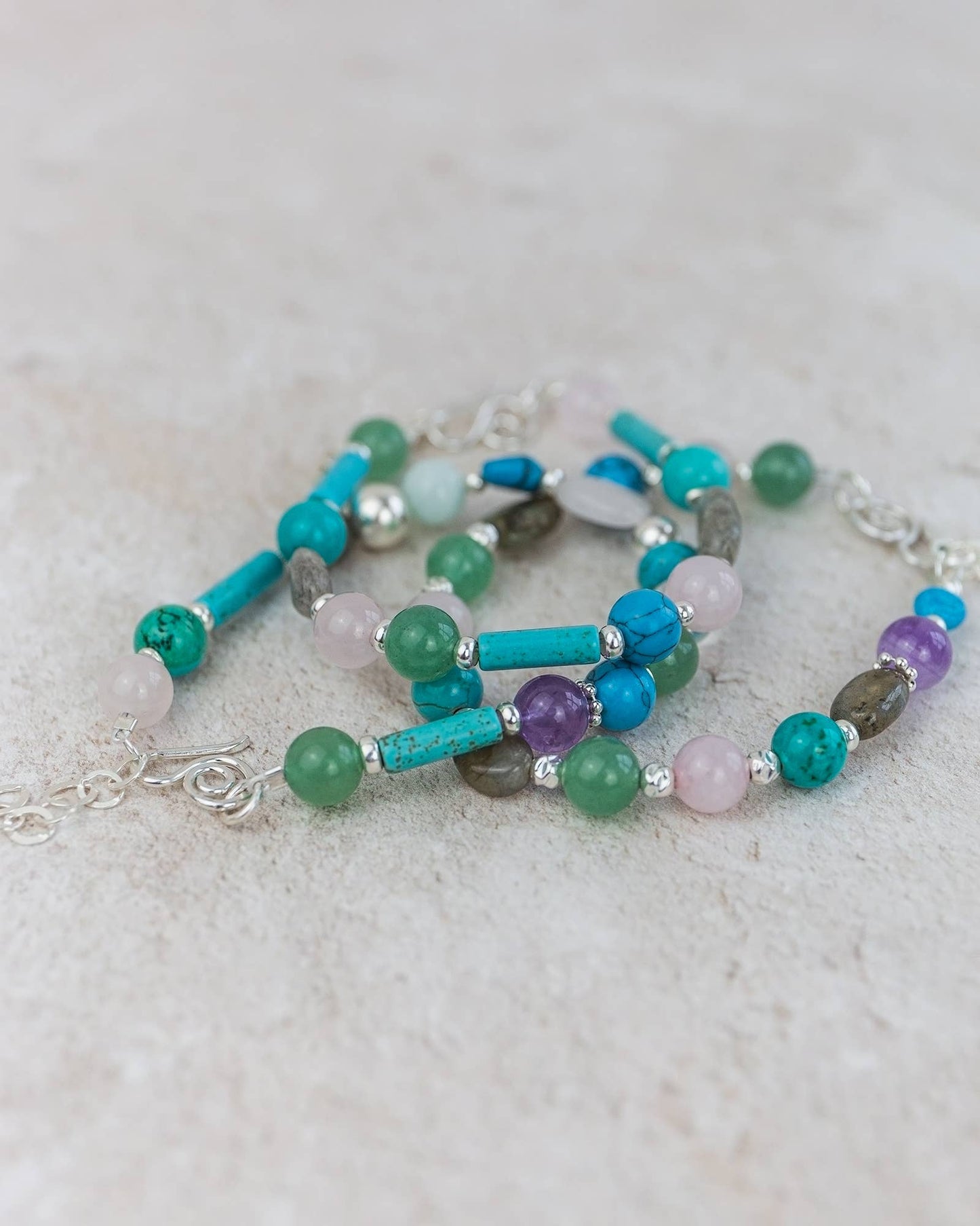 Lucy Kemp Jewellery - Sterling Silver & Semi Precious Stone Bracelet