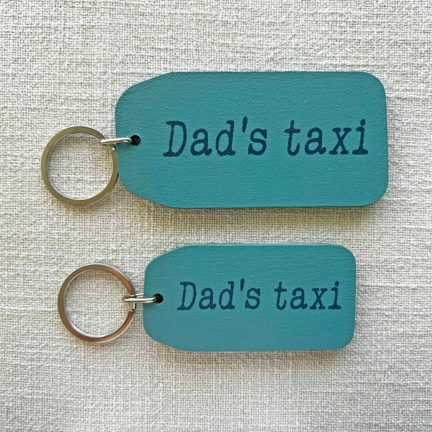 The Wooden Postcard Company - DAD'S TAXI Wooden Key Tag