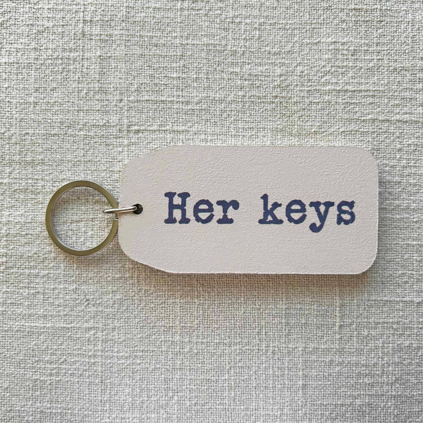 The Wooden Postcard Company - HER KEYS Wooden Key Tag