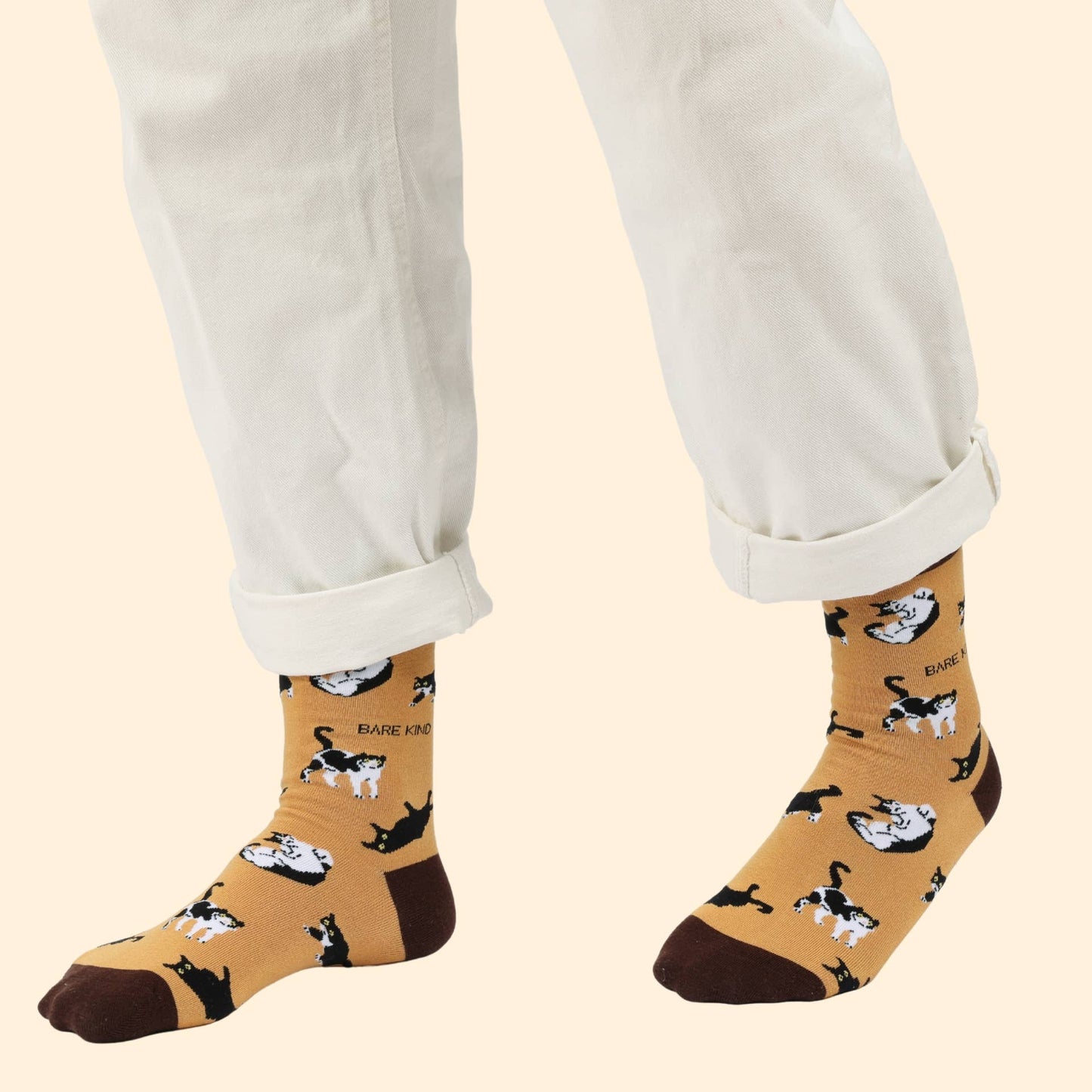 Bare Kind - Brown Cats Socks