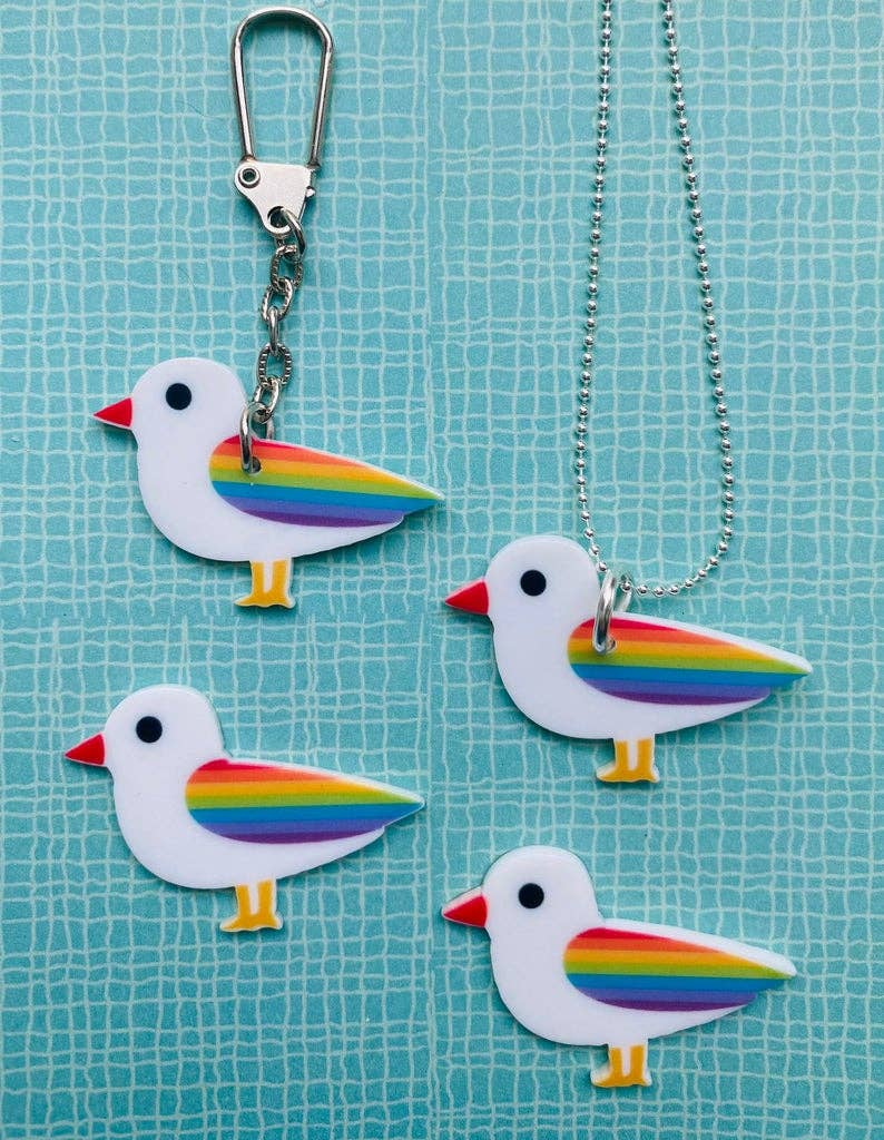 Jewells - Resin Seagull Keyring Key Chain