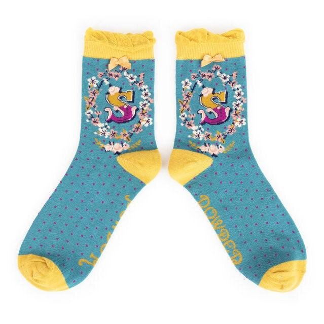 Powder Design Alphabet Monogram Socks