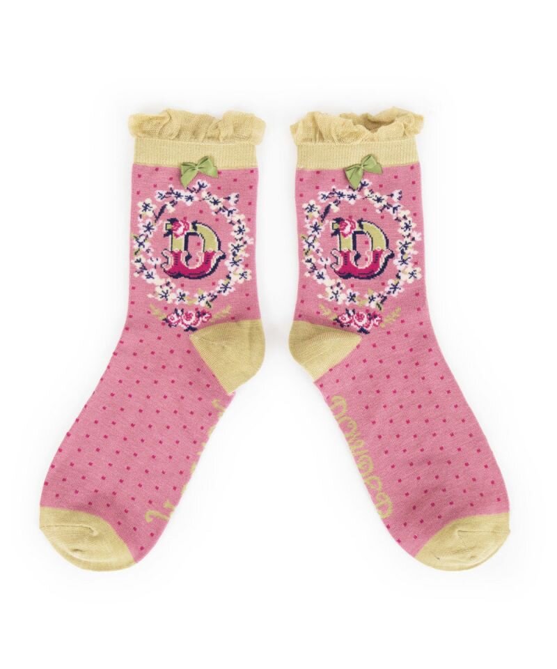Powder Design Alphabet Monogram Socks