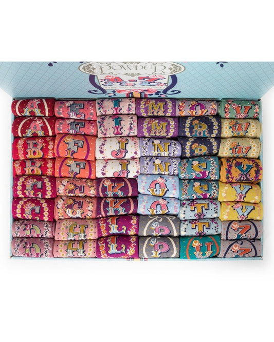 Powder Design Alphabet Monogram Socks