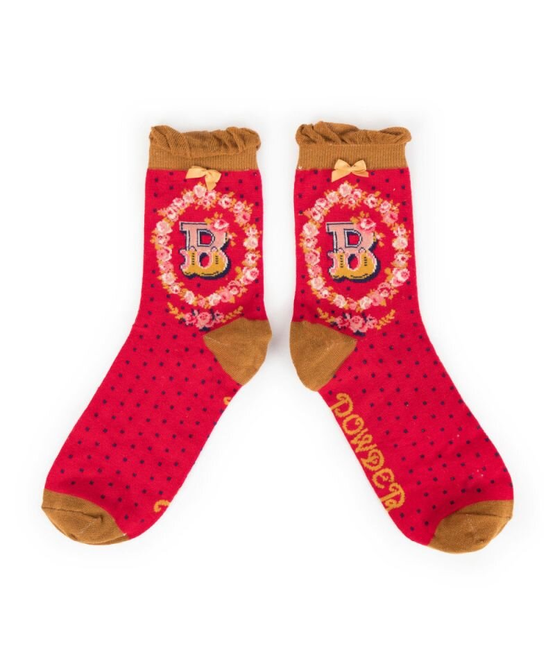 Powder Design Alphabet Monogram Socks