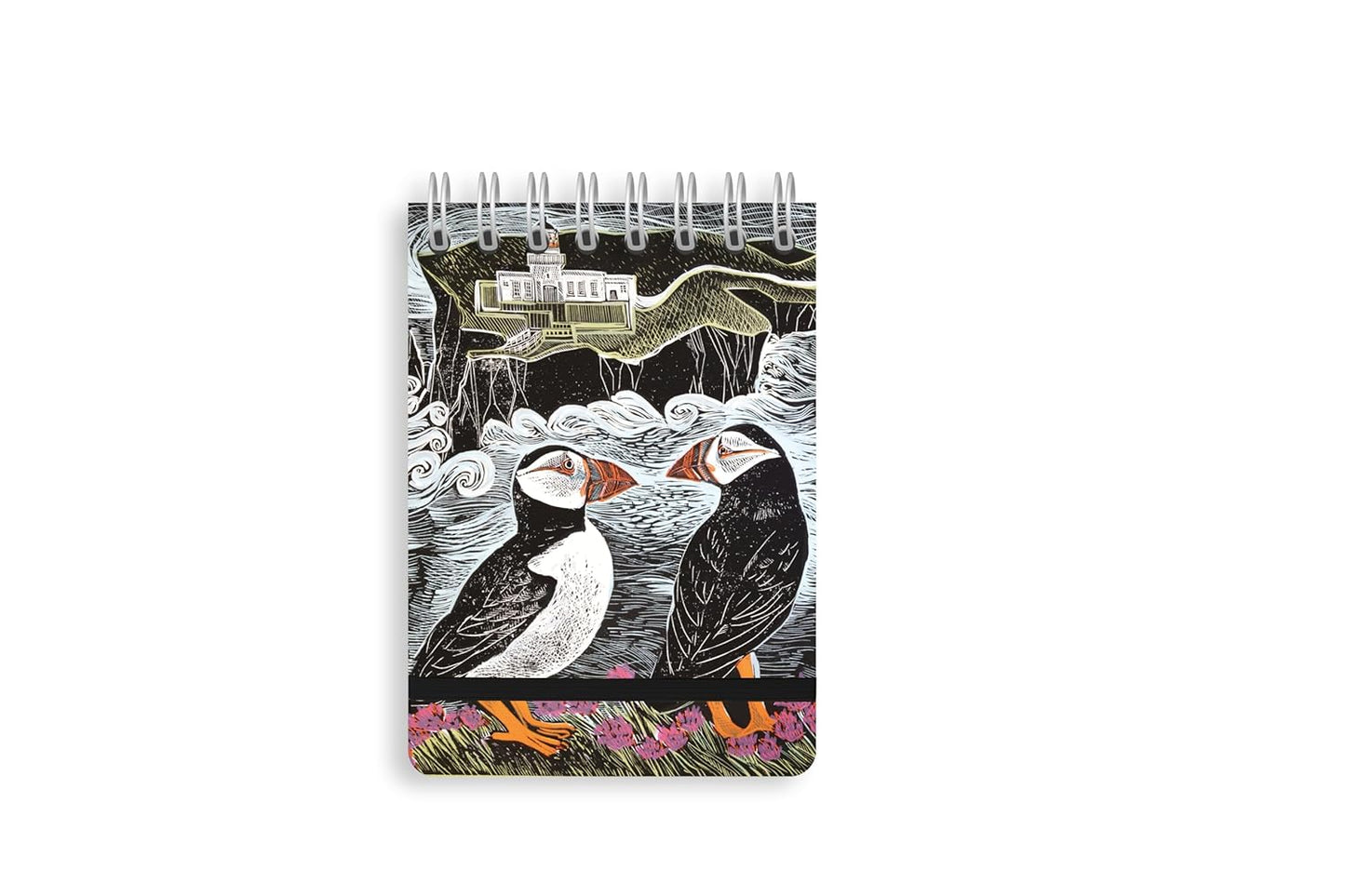 Angela Harding: Fair Isle Puffins (Spiral Bound Pocket Notebook) (Flame Tree Spiral Pocket Notebooks)