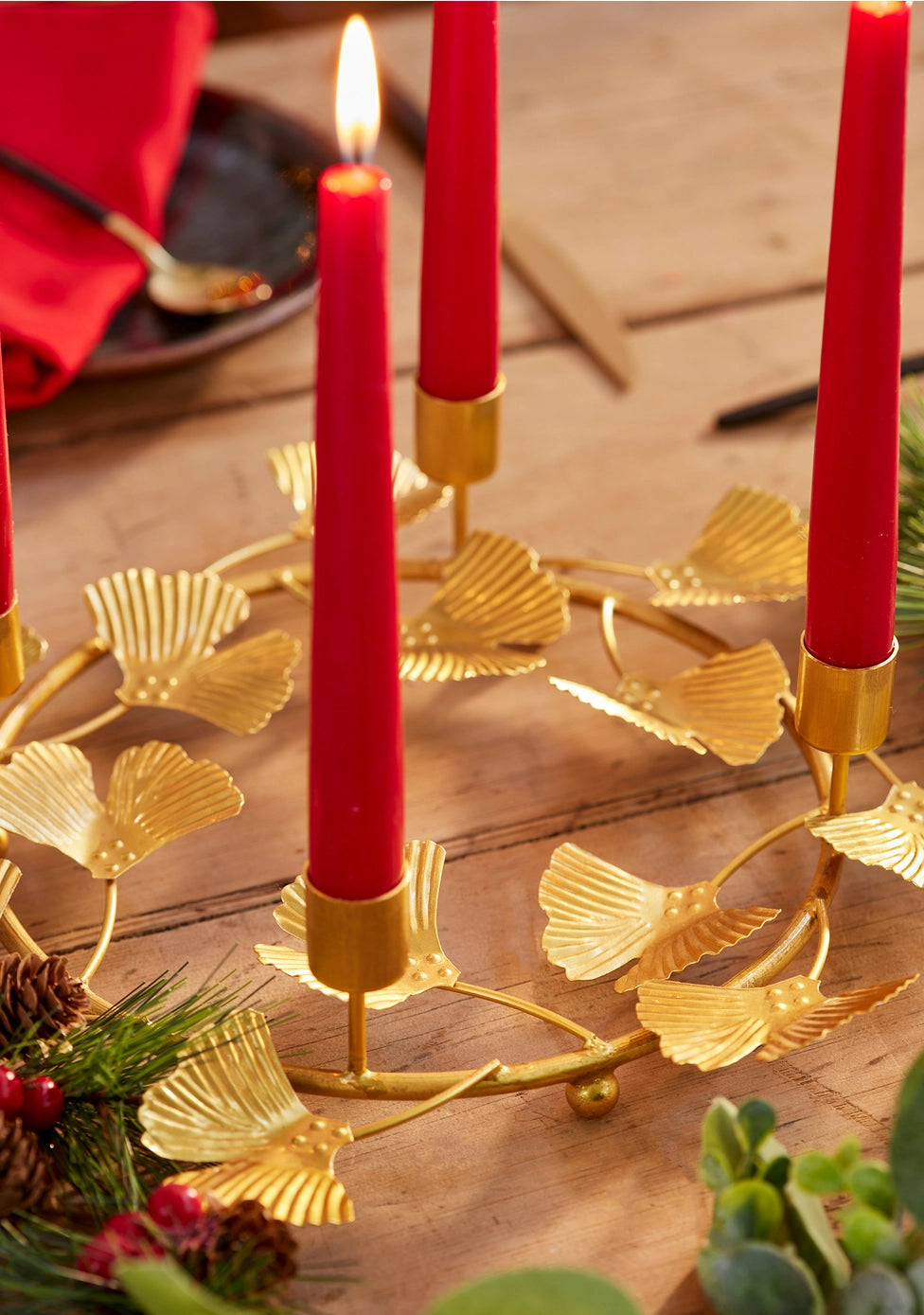 Namaste - Ginko leaf candelabra table centre TCEN1