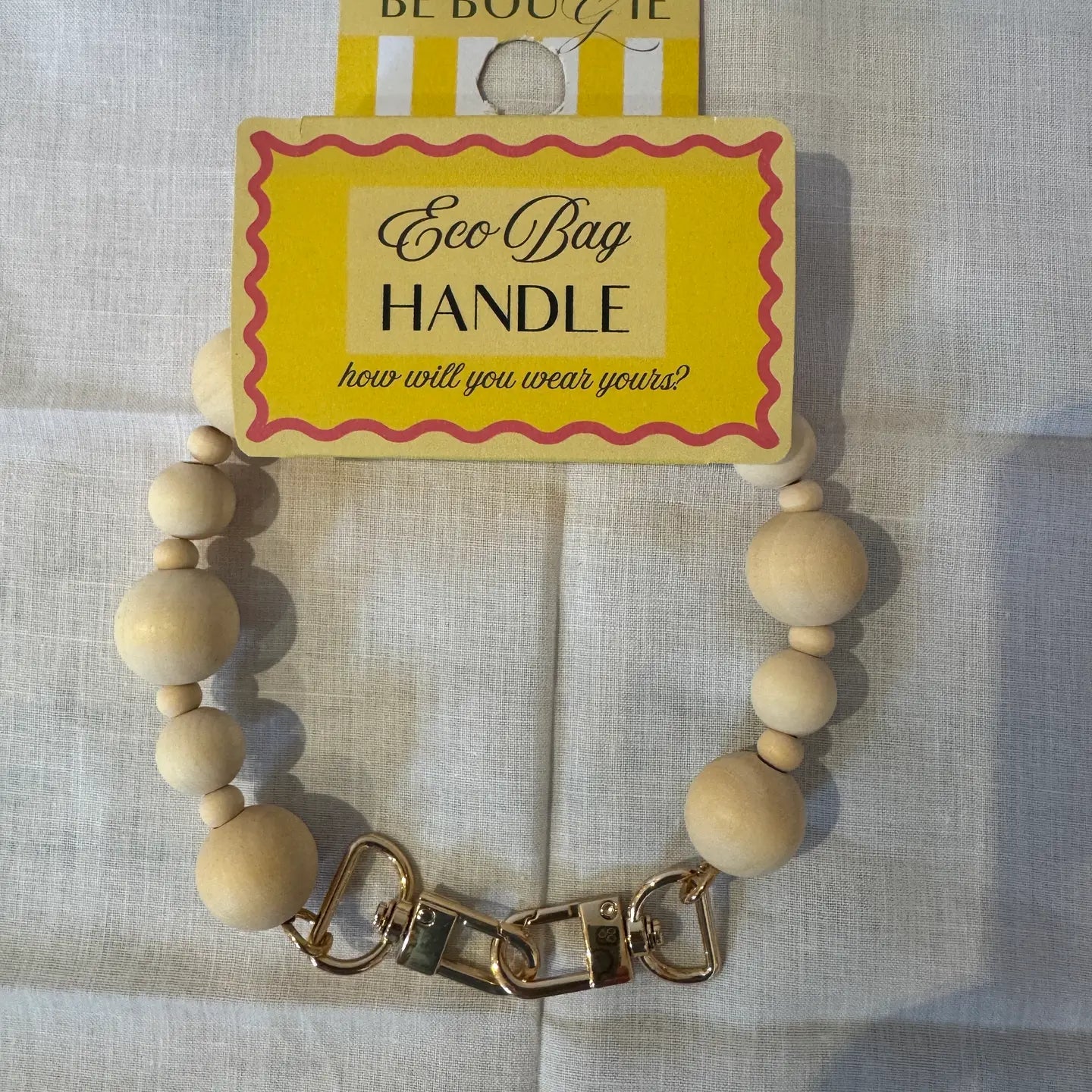 Be-Bougie - Eco Sustainable Tote Bag Interchangeable Wooden Handle 40cm (bag not included) (Copy) (Copy)