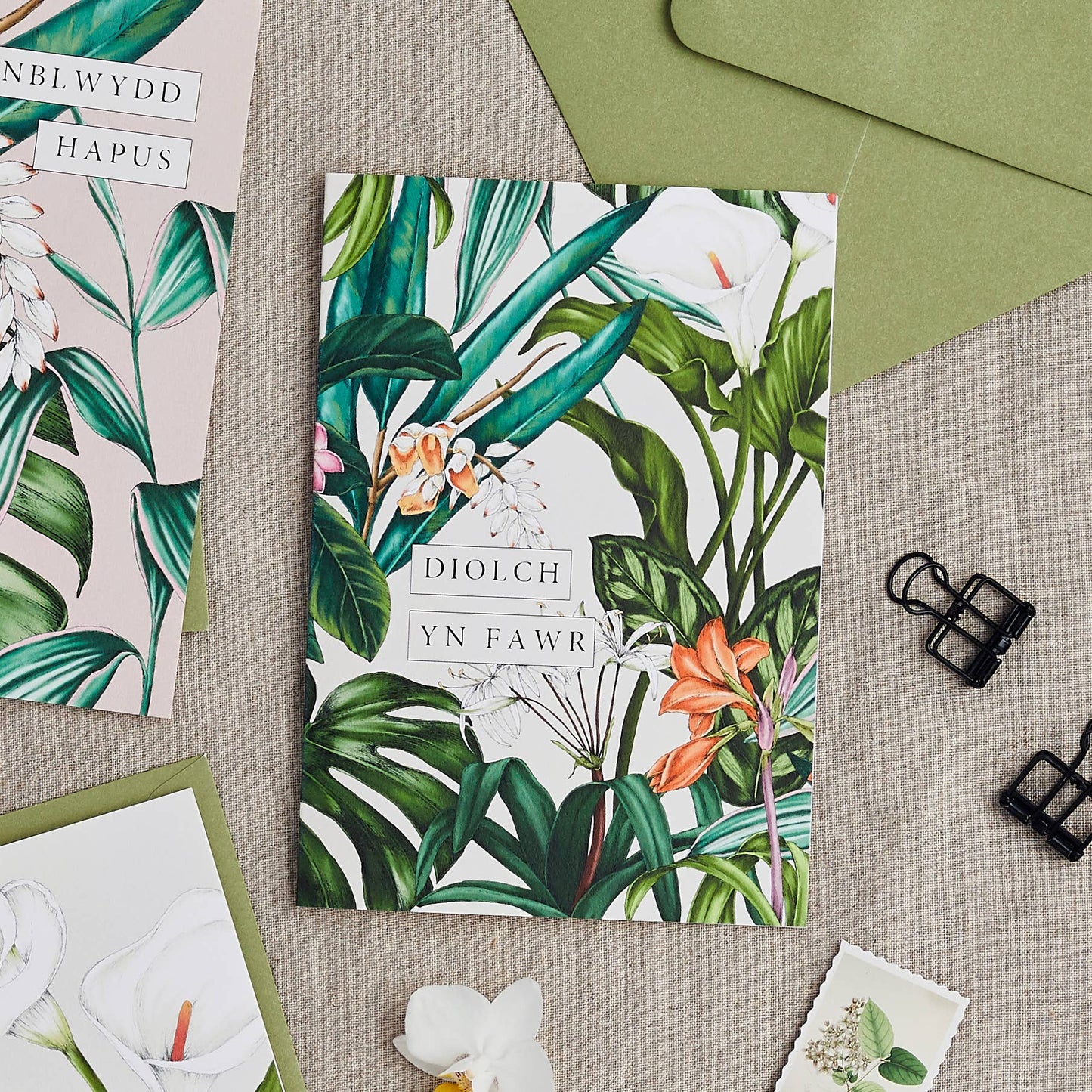 Palm House Tropics - Diolch yn Fawr - Cymraeg/Welsh Card