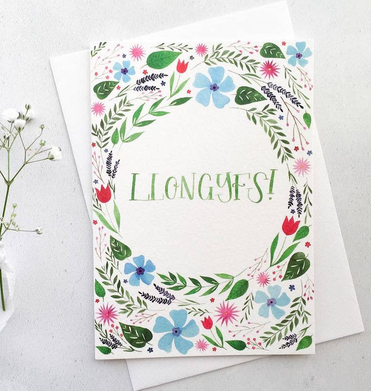 Welsh "Congrats" Card - Llongyfs