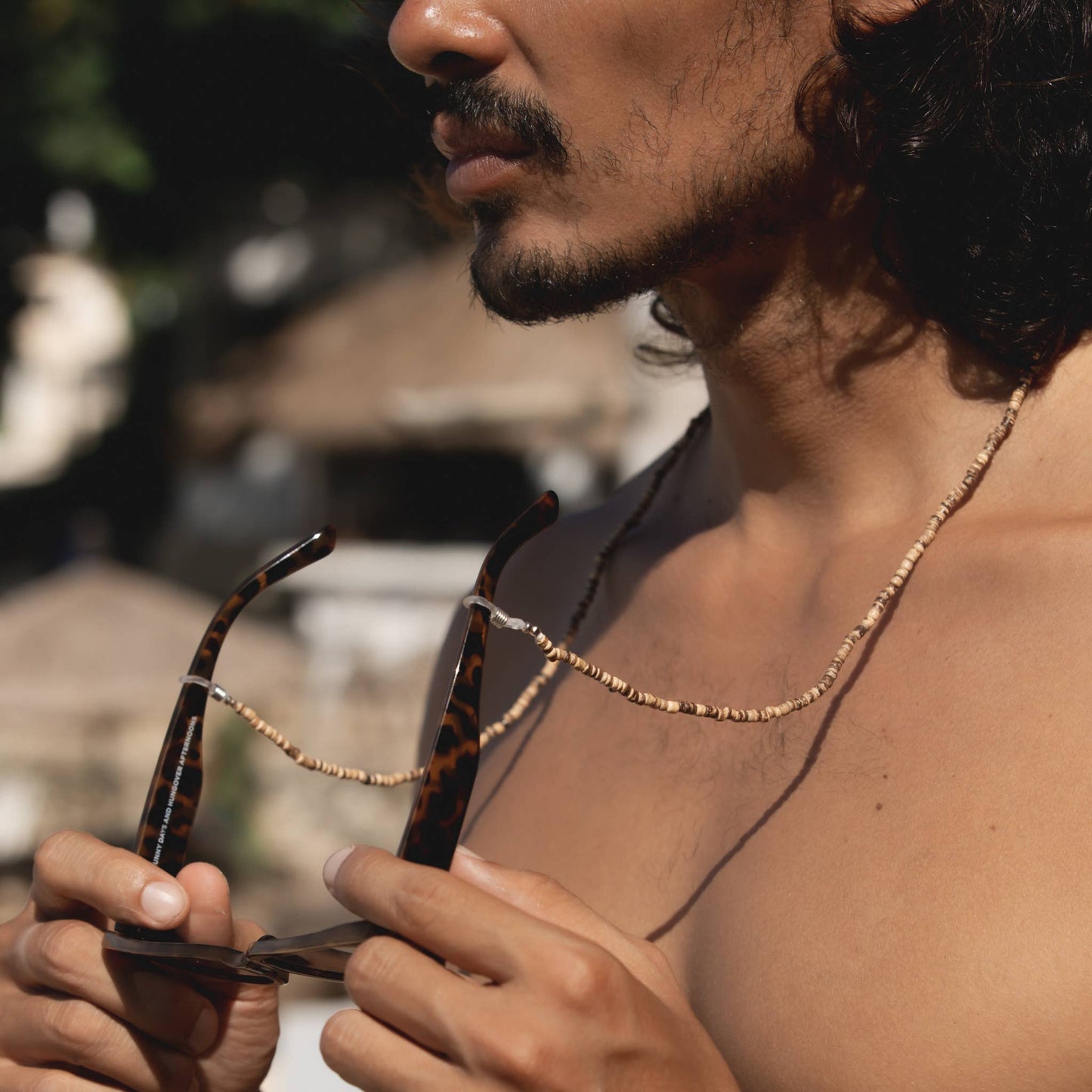 Pineapple Island Wood Bead Sunglass Chain