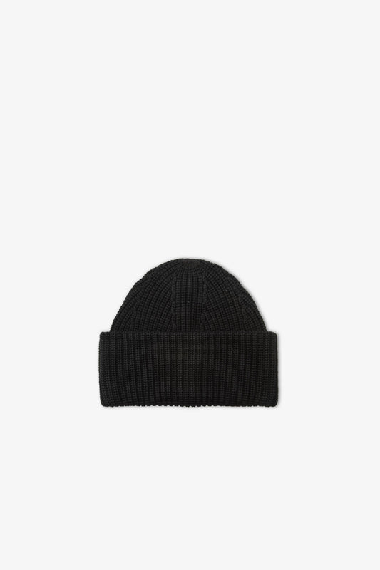 The Merino Wool Beanie - Black - AW23