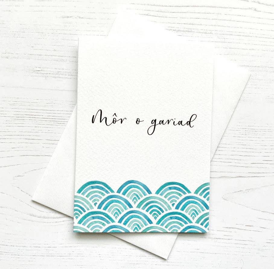 Welsh Love Card - Mor o Gariad