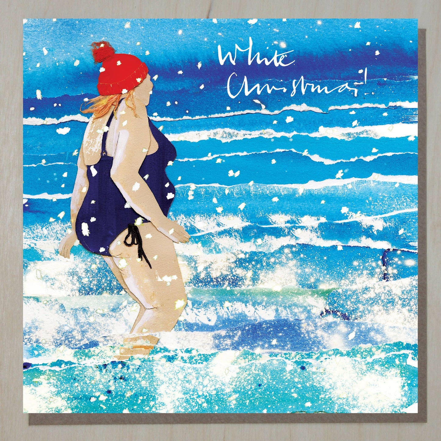 White Christmas Card (wild swimming)