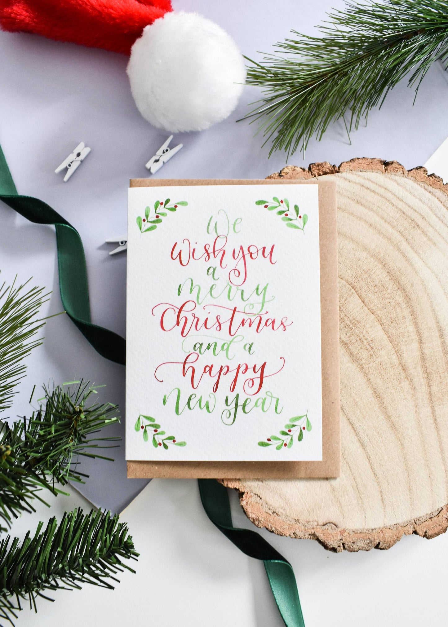 We Wish You a Merry Christmas & a Happy New Year Card