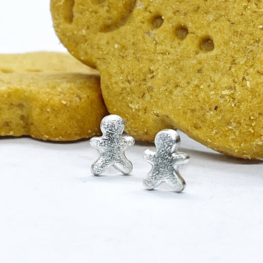 Silver Gingerbreadmen Earrings: Mixed Pack