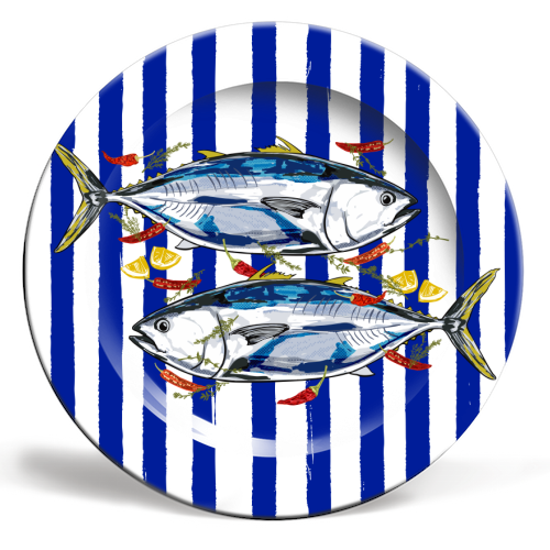 Art Wow - Plates 'Blue Tuna with Herbs and Spices - 8" & 10"