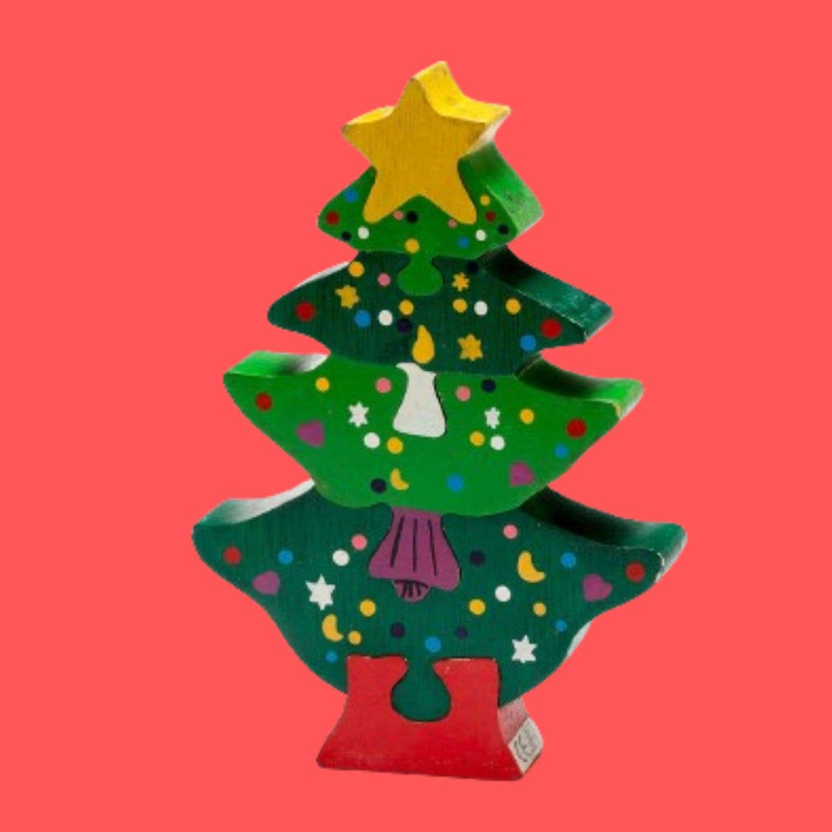 Christmas Tree Wooden Puzzle Seasonal Traditional Wooden Toy