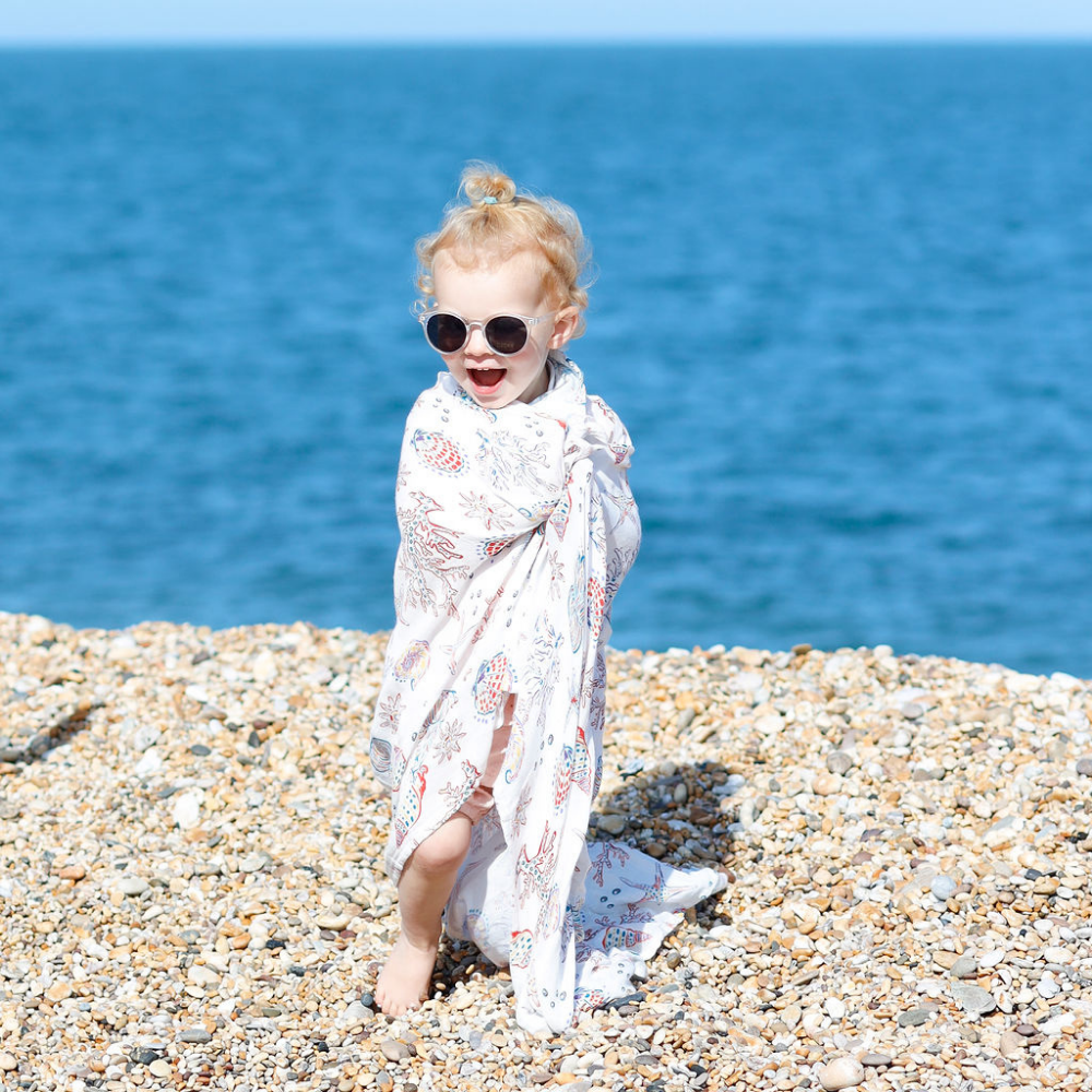Beach Born Salcombe Ltd Jellyfish Extra Large Muslin / Swaddle Blanket