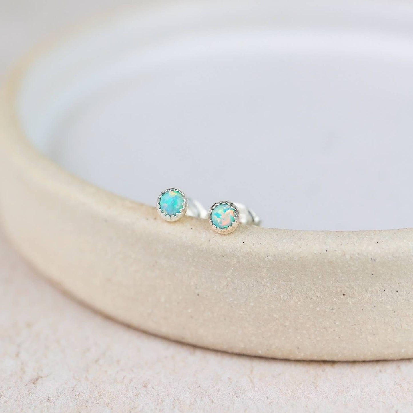 Lucy Kemp Jewellery - Sterling Silver Mini Gemstone Studs