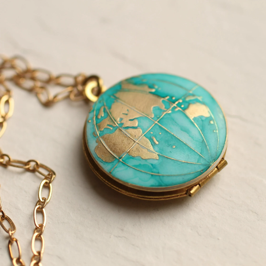 Silk Purse, Sow's Ear - World Map Locket
