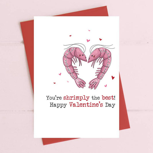 Dandelion Stationery - Shrimply The Best - Valentines Day - Greetings Card