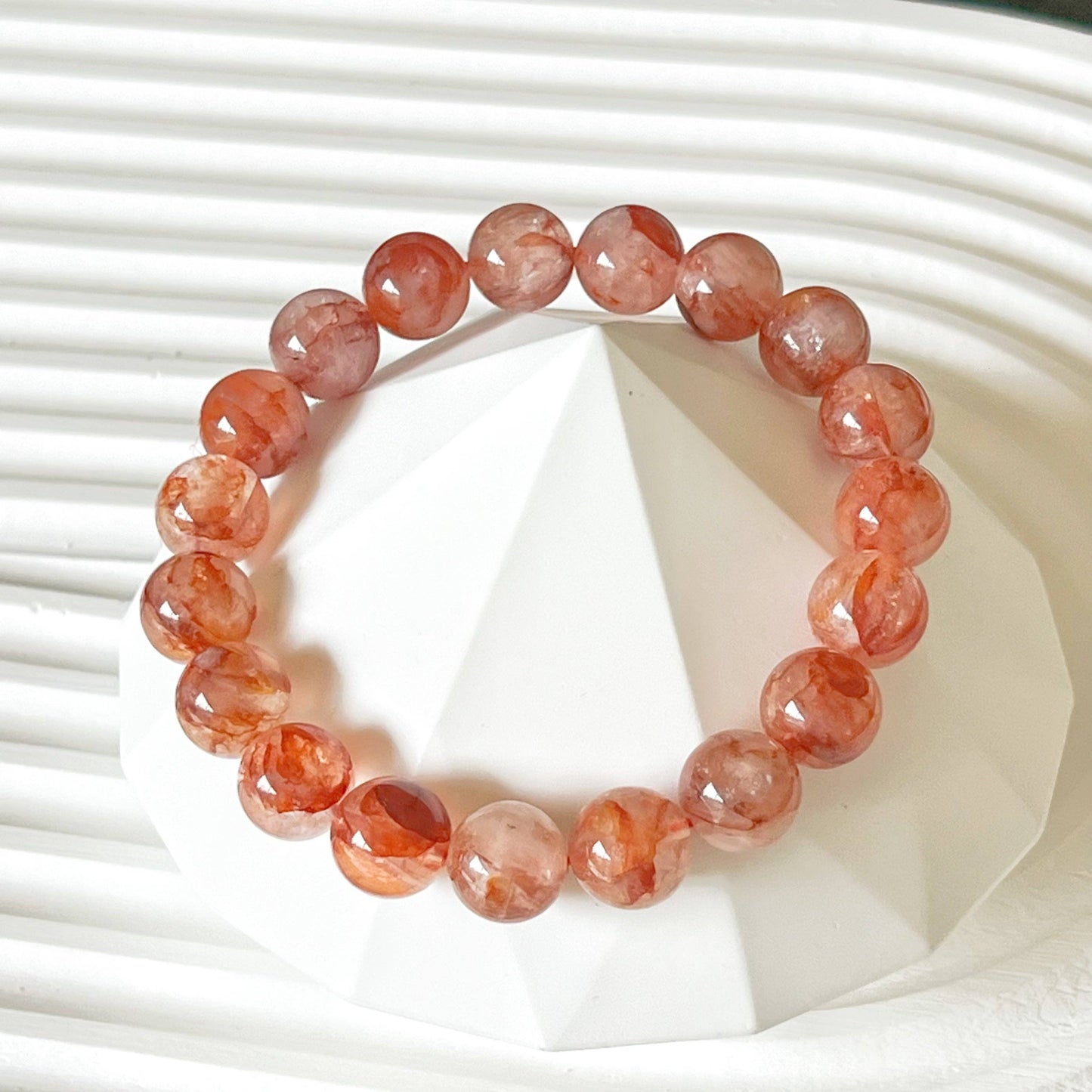 Ninaouity - Root Chakra Hematoid Fire Quartz Crystal Bracelet