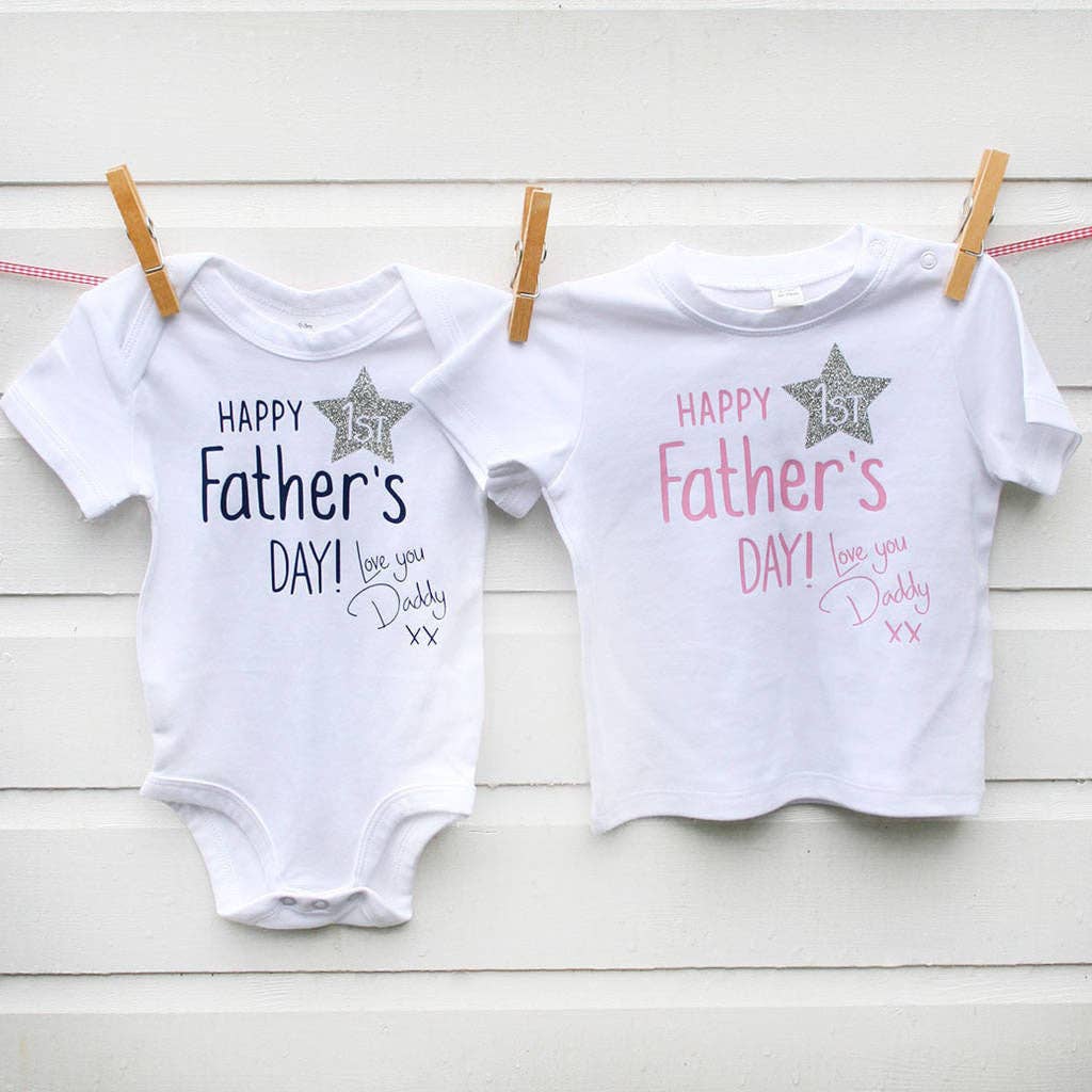 First Father's Day Baby Bib
