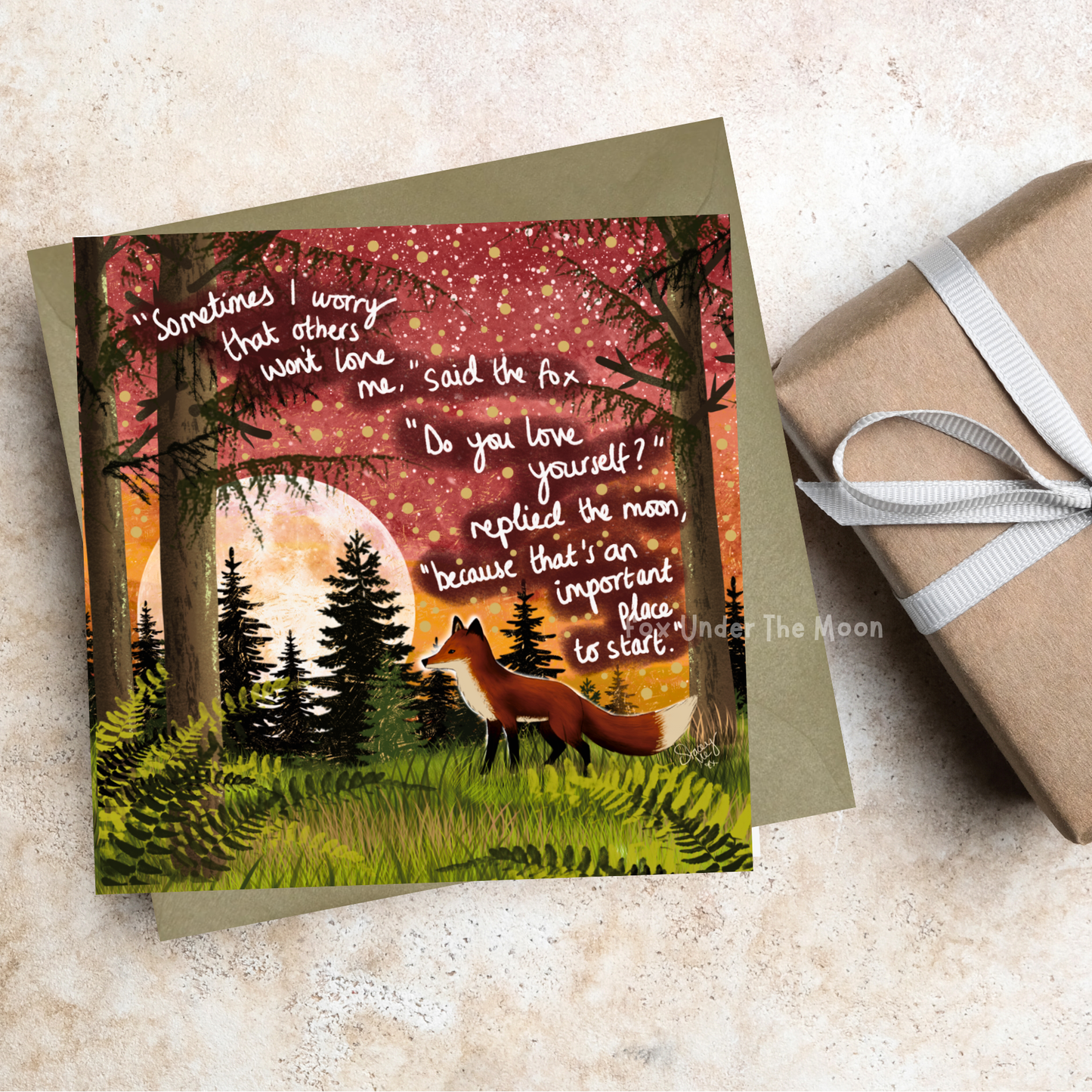 Fox under the Moon - 'Love Yourself' - Greeting Card From Fox Under The Moon
