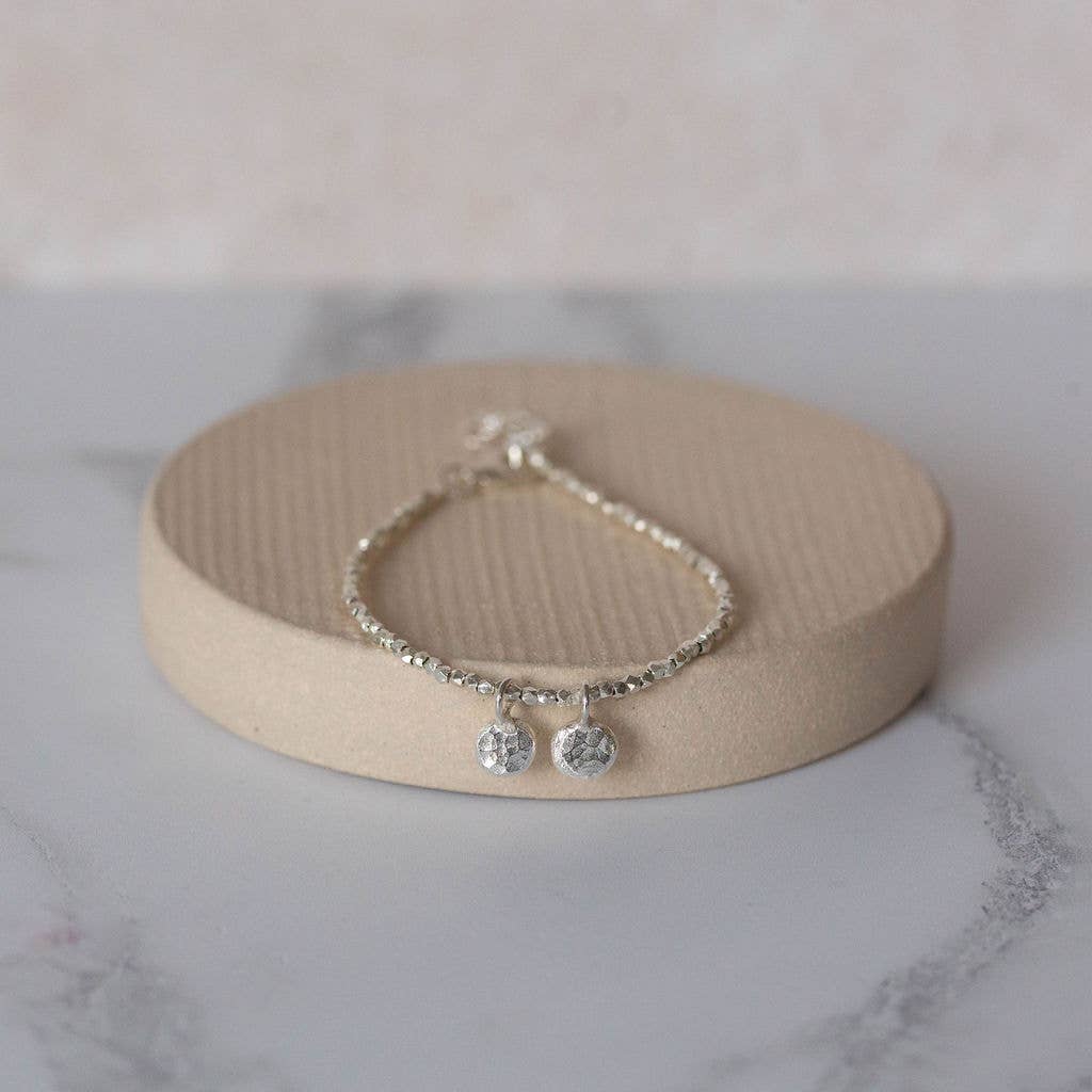 Lucy Kemp Jewellery - Sterling Silver Nugget Charm Bracelet