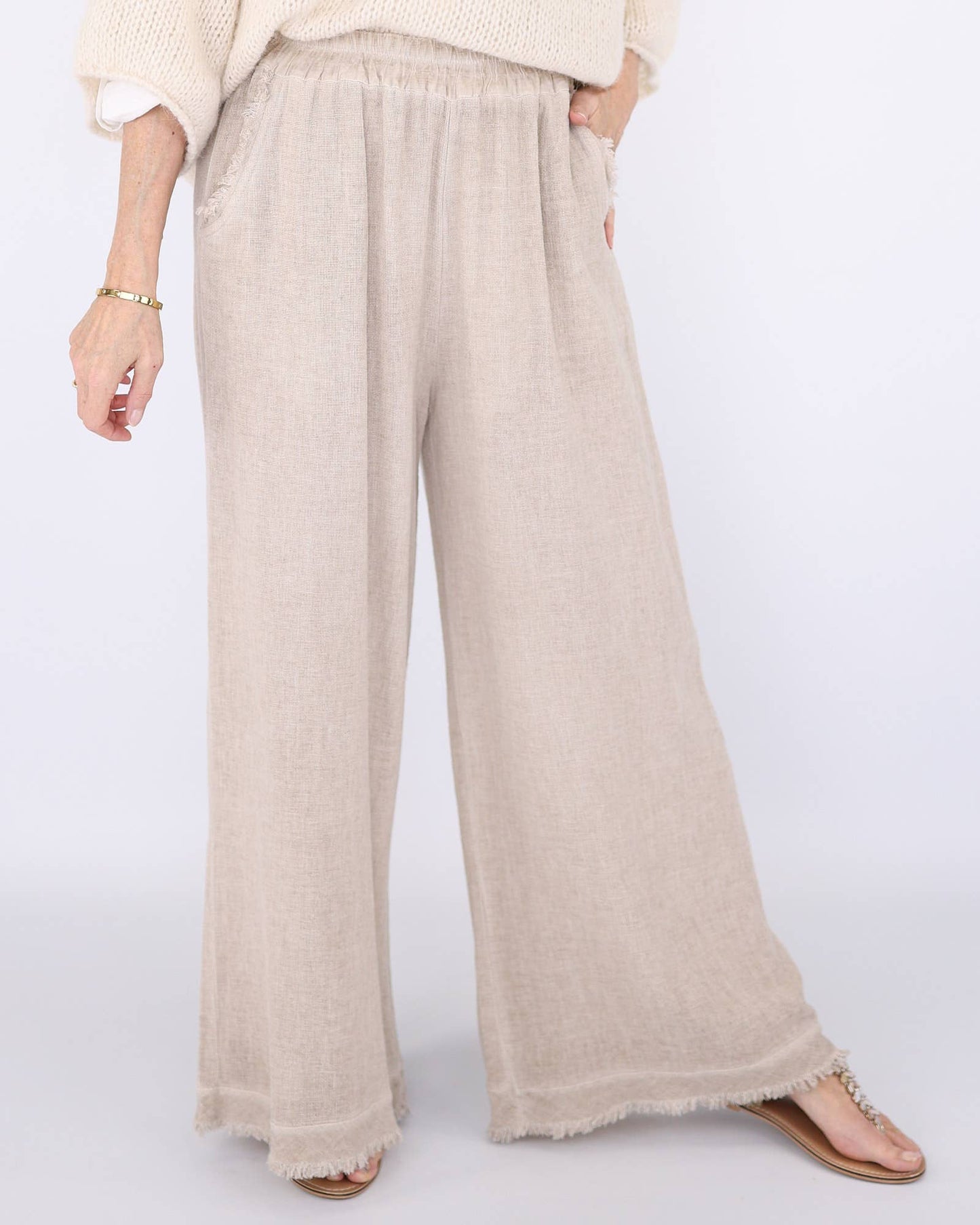 Cadenza - Linen and Cotton Blend Trousers