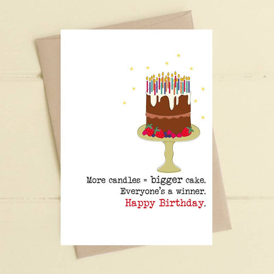 More Candles, Bigger Cake - Greetings Card