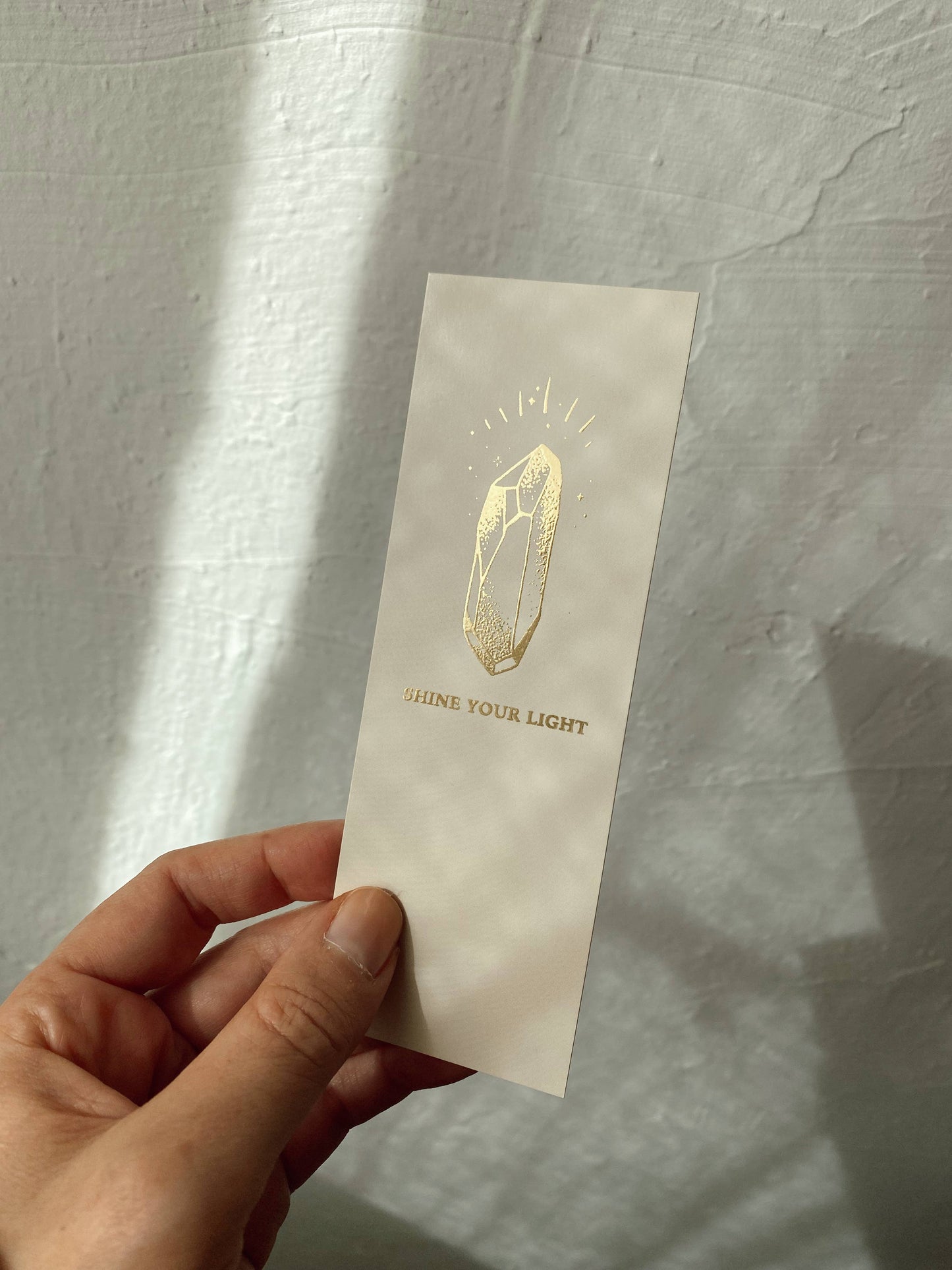 Anna Cosma - SHINE YOUR LIGHT - BOOKMARK - GOLD - GIFT TAG