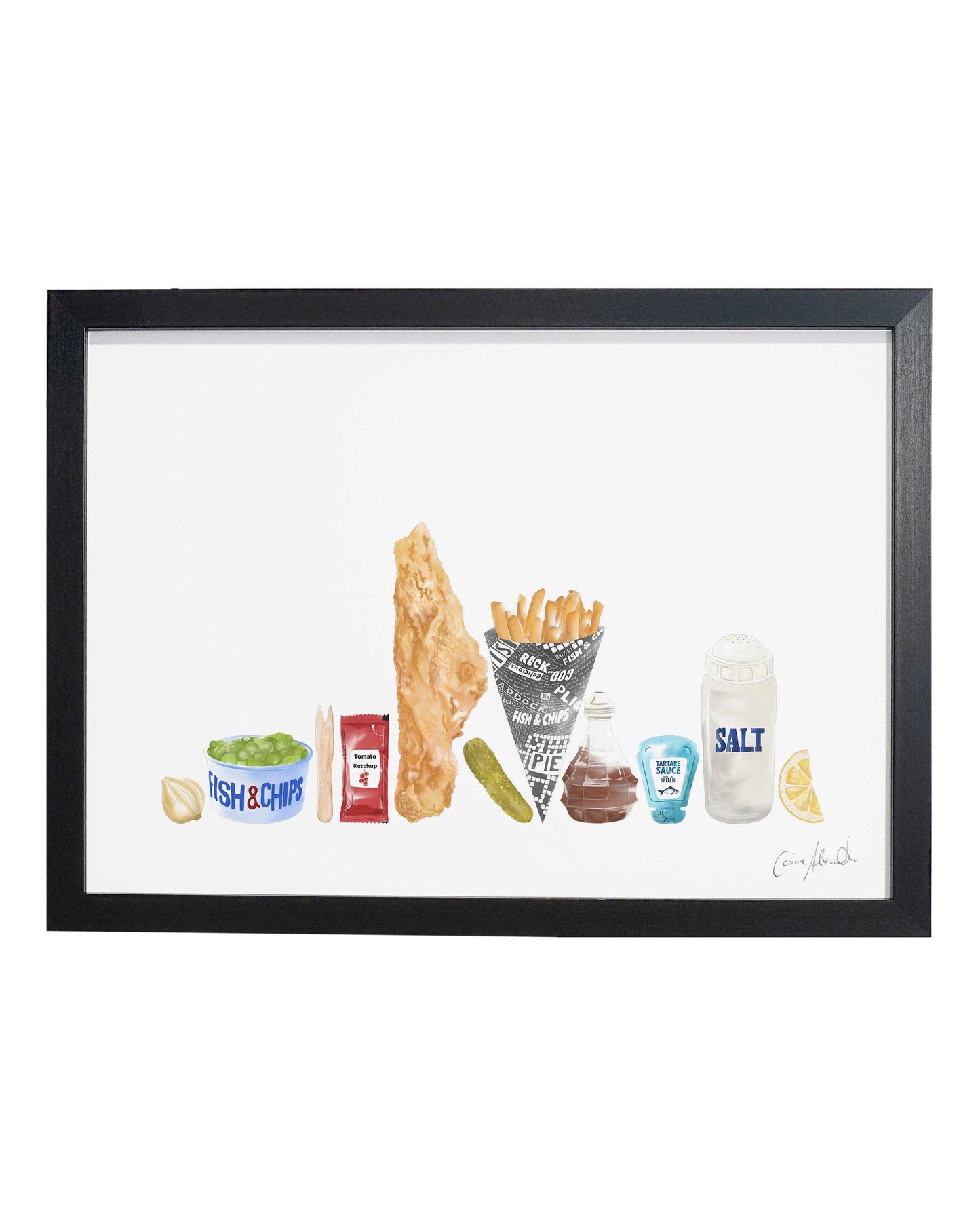Fish & Chip - Framed Print - Classic British/English Food