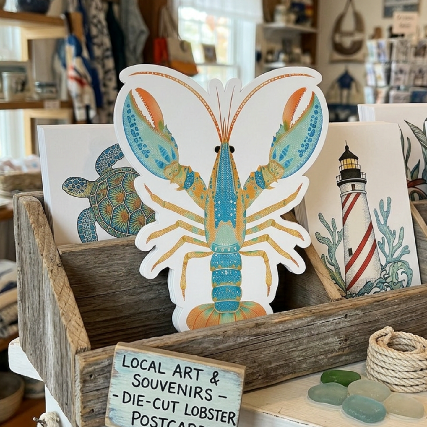 Lobster Seaside Coastal Postcards Stationery Notecards