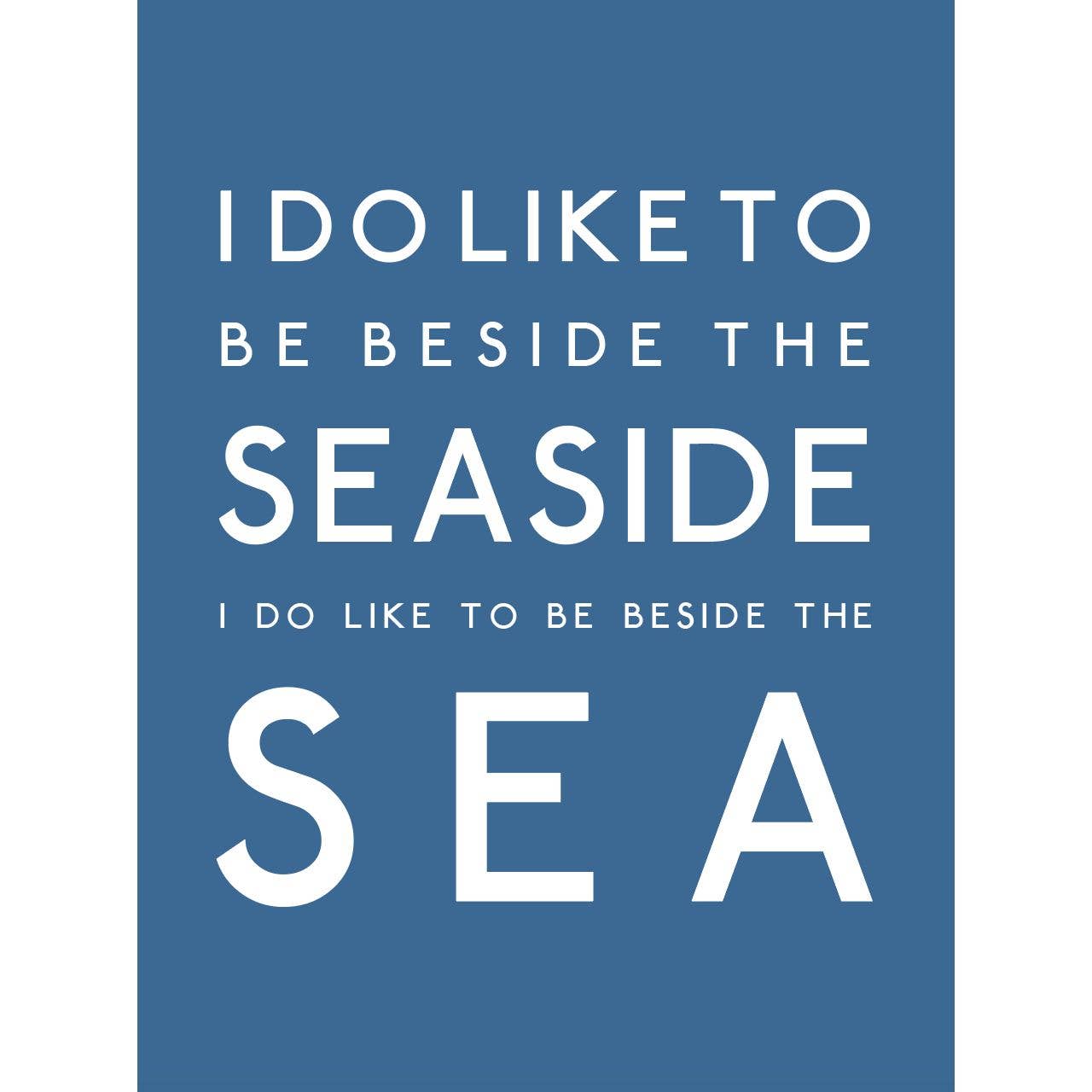 Beside the Sea Typographic Print