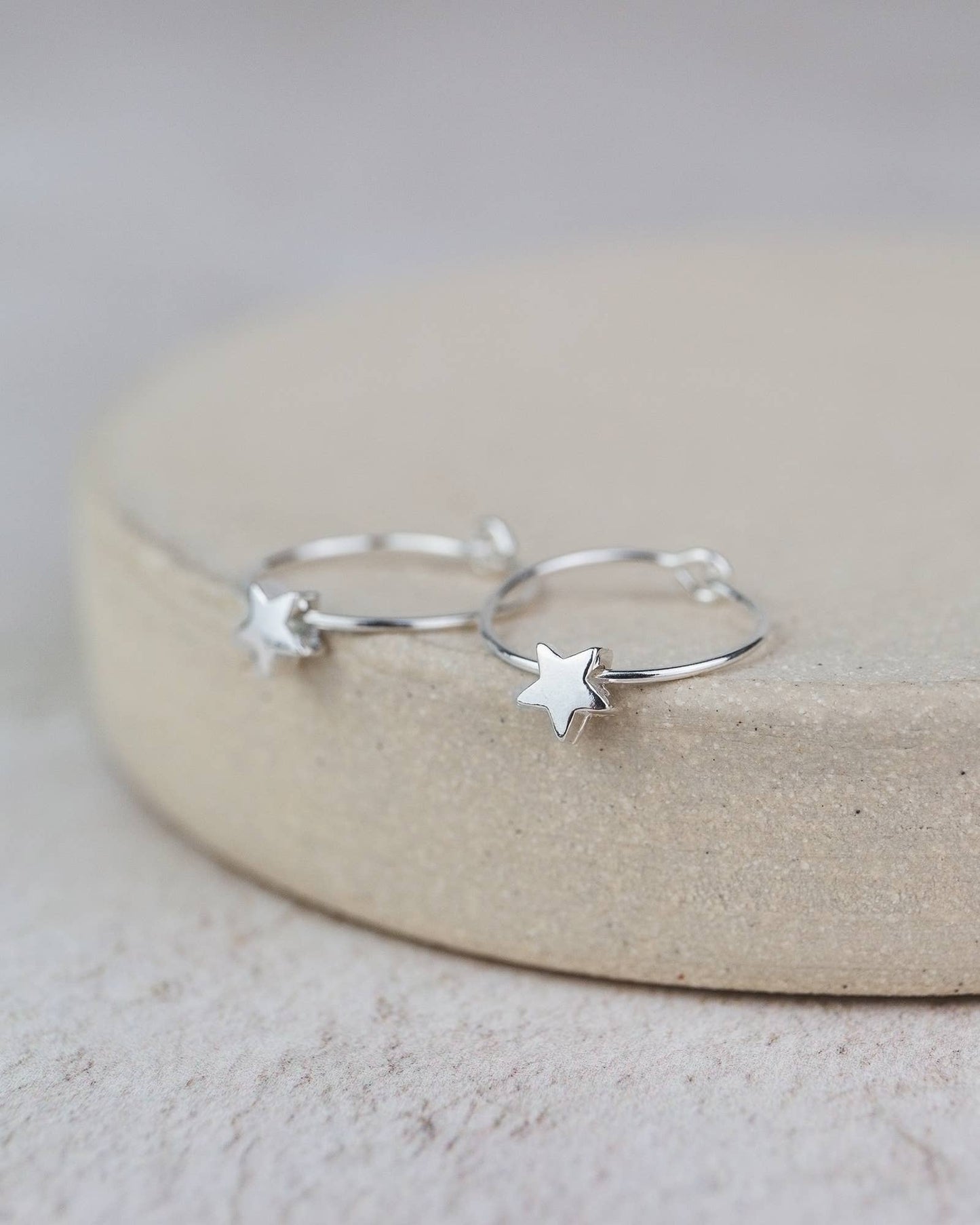 Lucy Kemp - Sterling Silver Charm Hoops