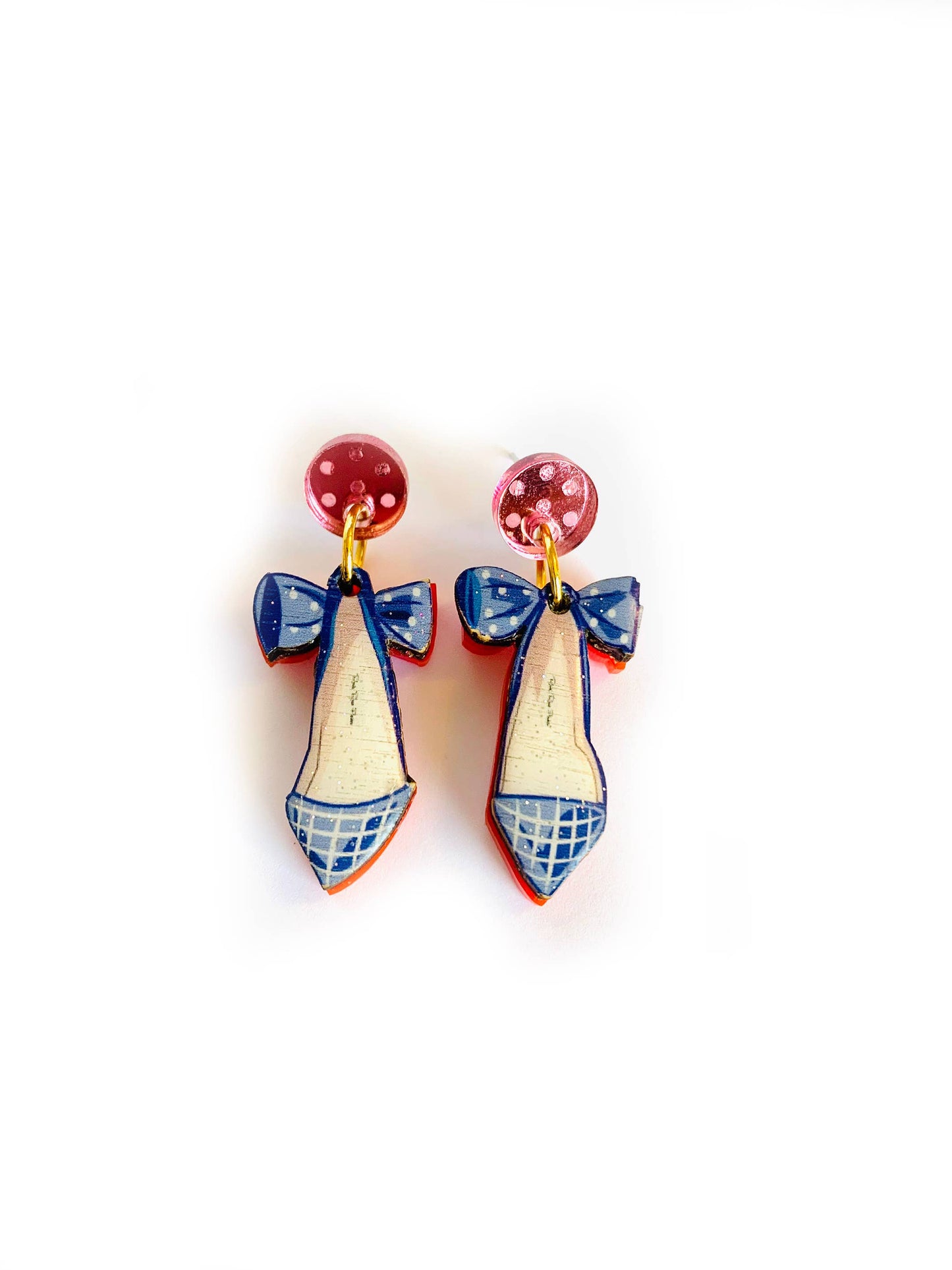 Rosie Rose Parker - Retro art shoe earrings