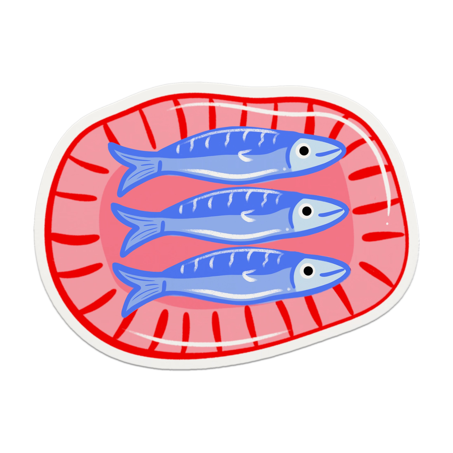 Sardine plate Seaside Coastal Postcards Stationery Notecards