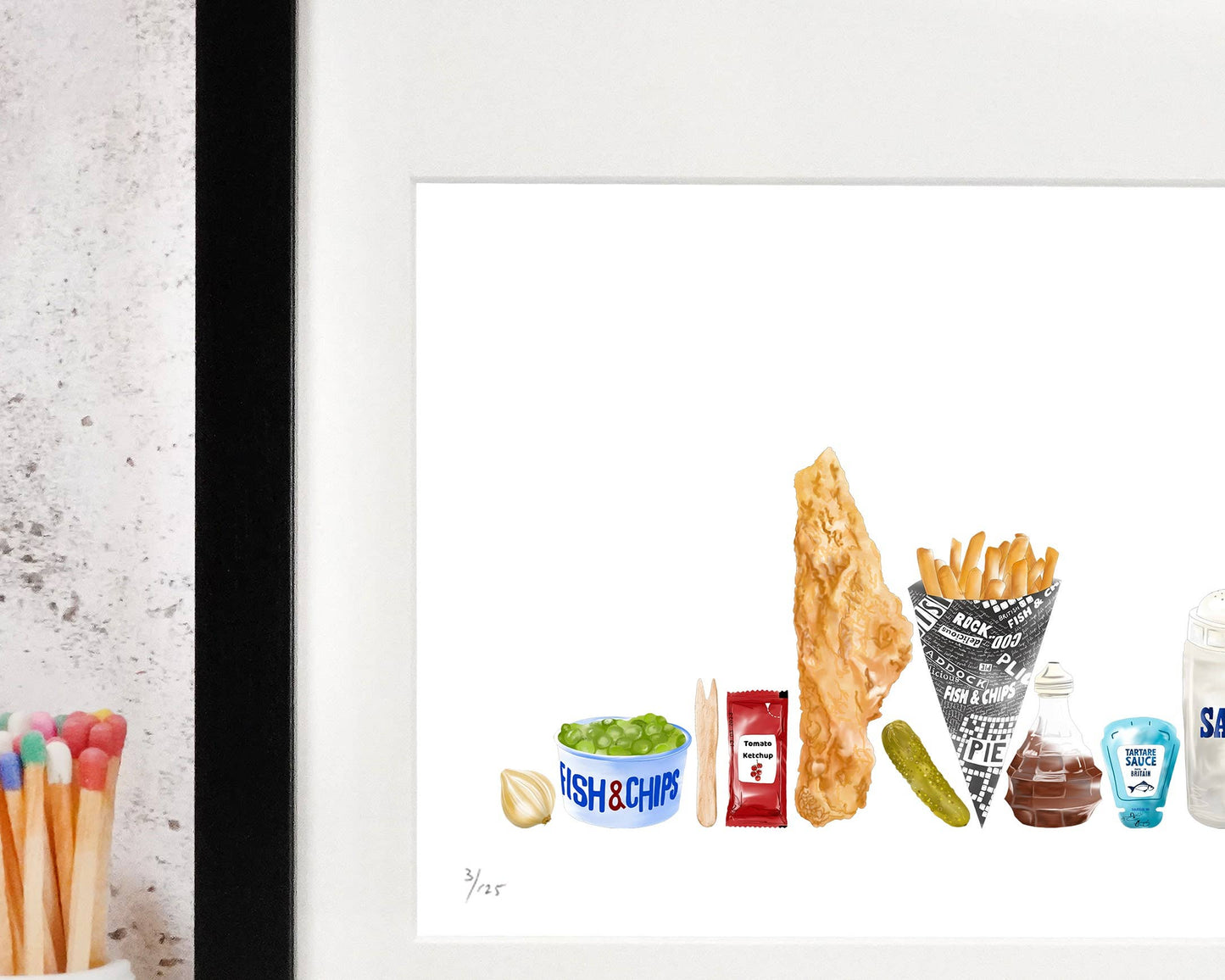 Fish & Chip - Framed Print - Classic British/English Food