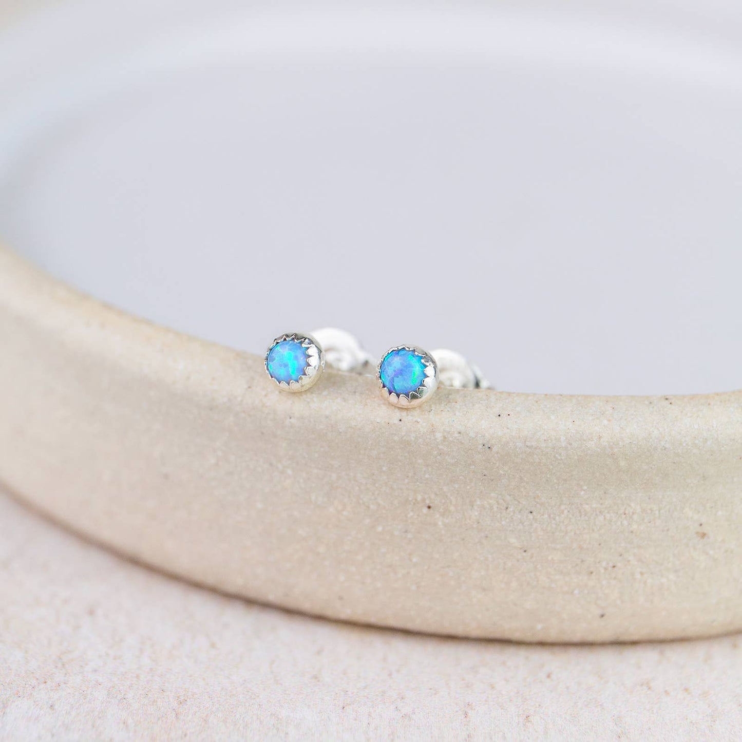 Lucy Kemp Jewellery - Sterling Silver Mini Gemstone Studs