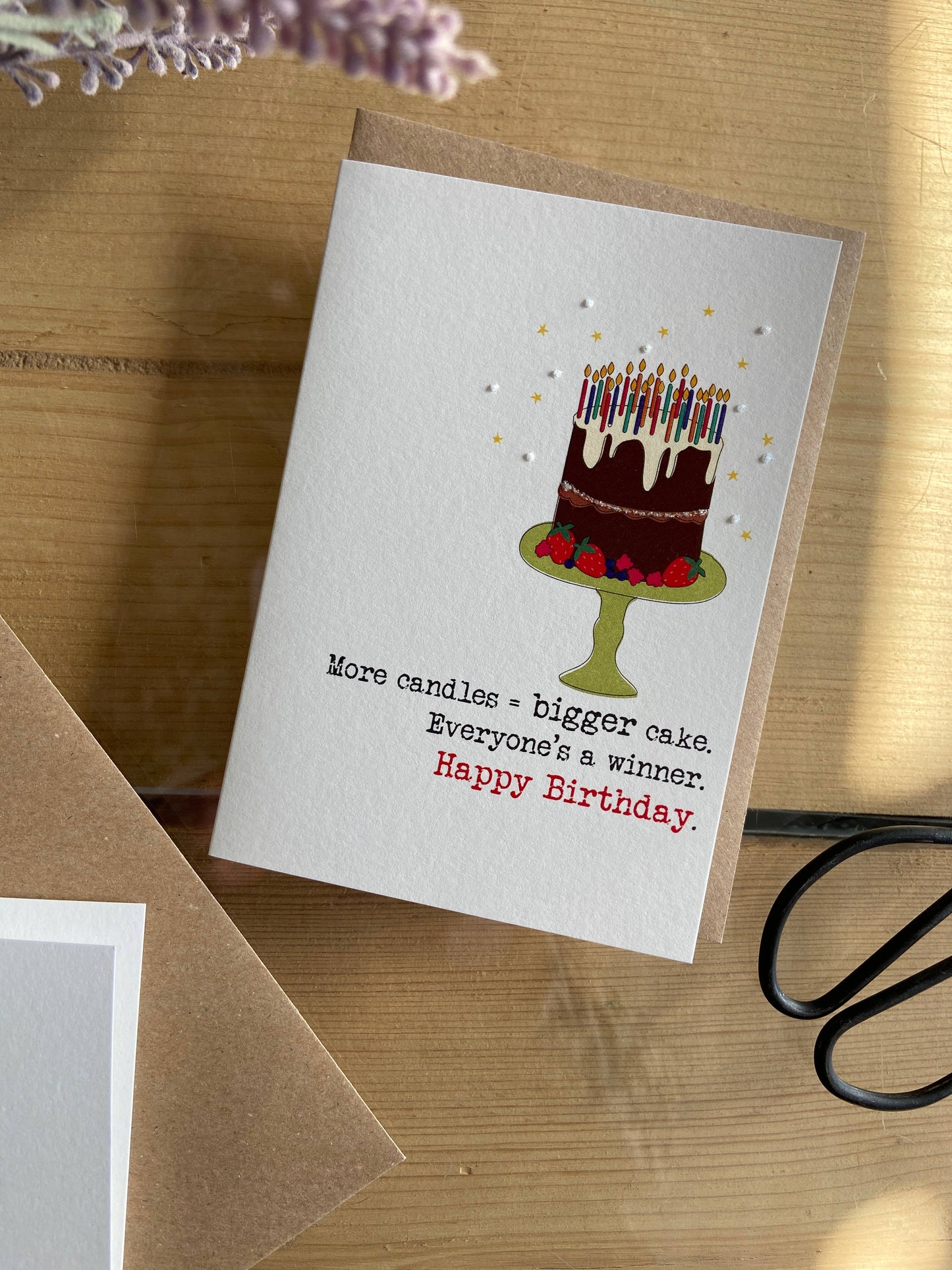 More Candles, Bigger Cake - Greetings Card